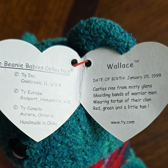 Ty Teal Bear Plush Toy - Picture 2 of 5